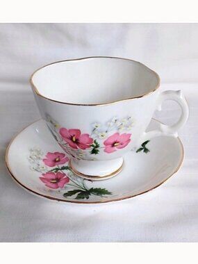 Vintage Royal Stuart Spencer Stevenson England Bone China Cup & Saucer